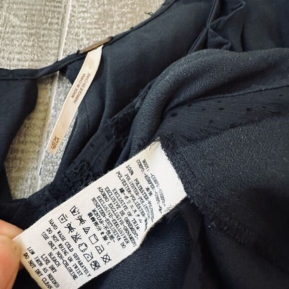 Free People Layered Flowy Tunic Blouse Top XS - Picture 7 of 7